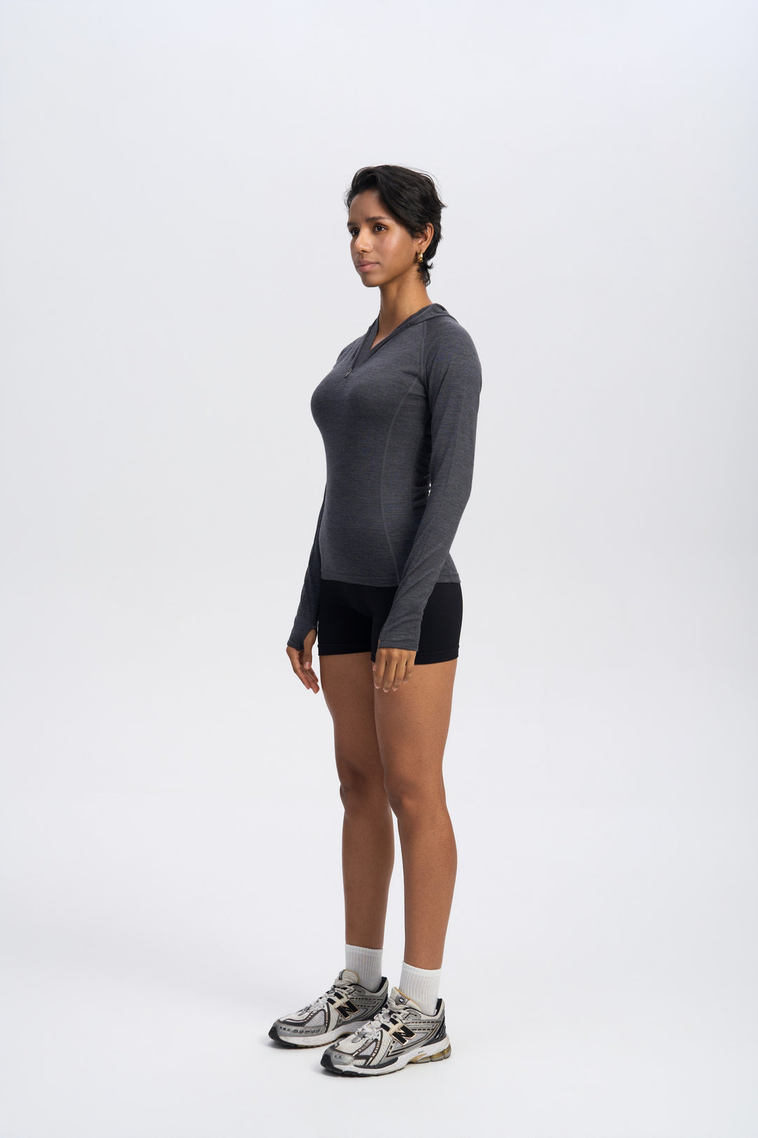 Damen Merino 200g Half-Zip Hoodie