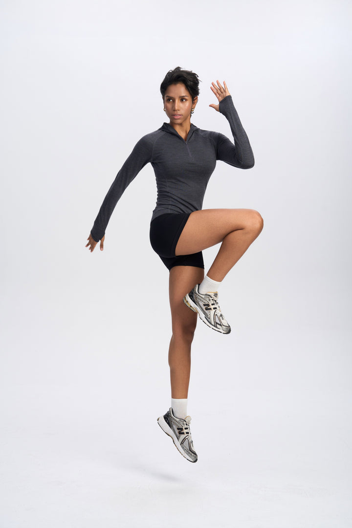 Damen Merino 200g Half-Zip Hoodie