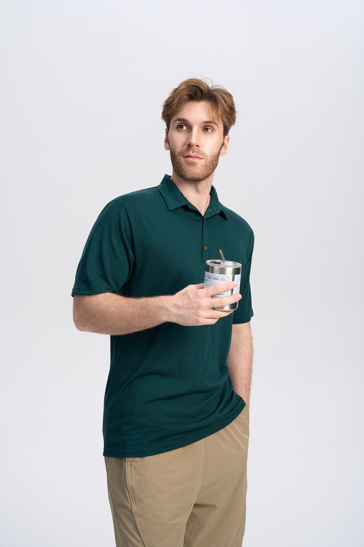 Men's Merino 170g Short Sleeve Polo Shirt