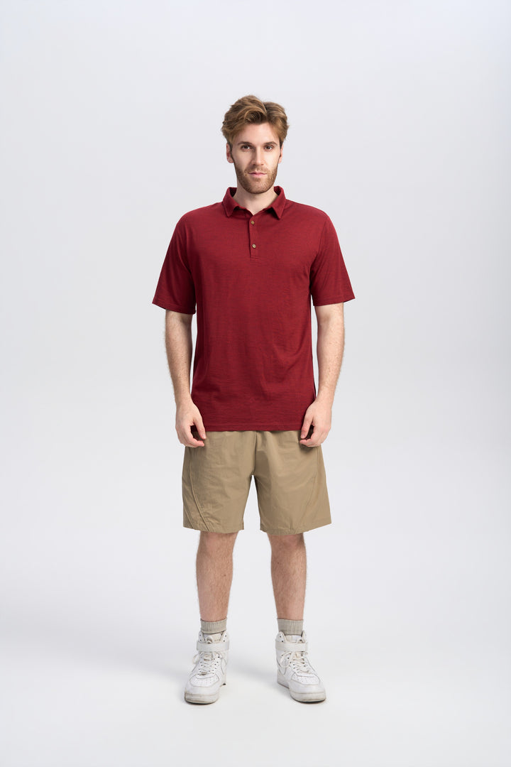 Men's Merino 170g Short Sleeve Polo Shirt