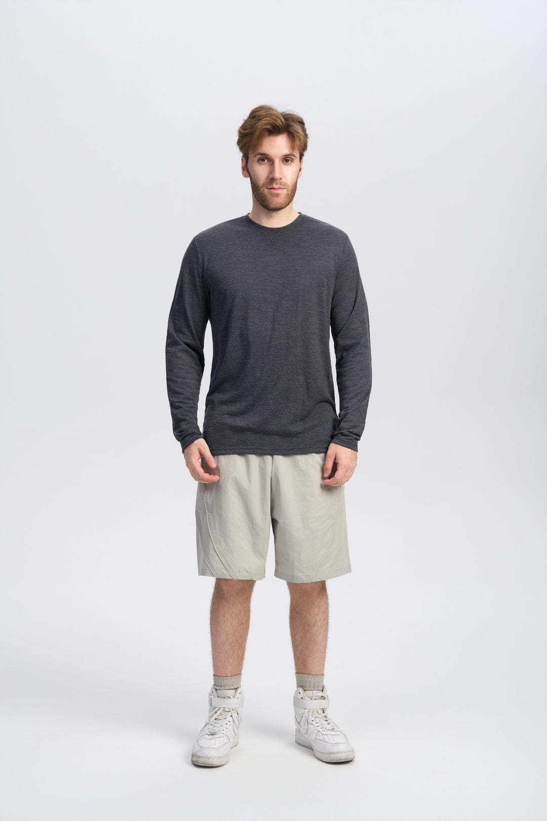 Herren Merino Langarmshirt 170 g – Ganzjahres-Crew