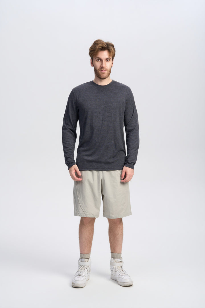 Herren Merino Langarmshirt 170 g – Ganzjahres-Crew