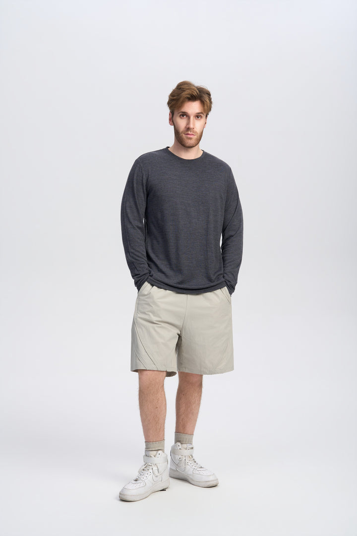 Herren Merino Langarmshirt 170 g – Ganzjahres-Crew