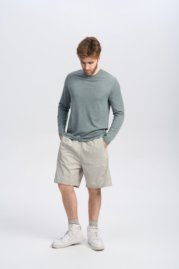 Herren Merino Langarmshirt 170 g – Ganzjahres-Crew