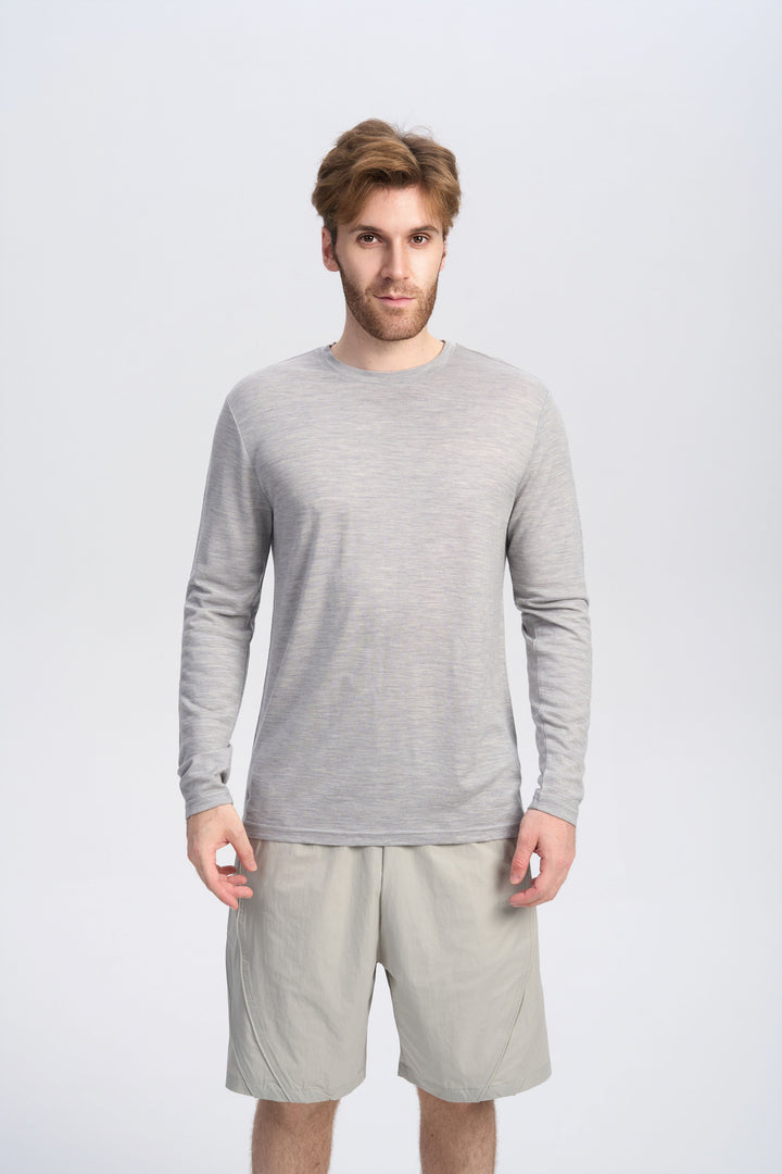 Herren Merino Langarmshirt 170 g – Ganzjahres-Crew