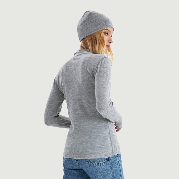 Women’s Merino 250g Long Sleeve Half Zip Thermal Top