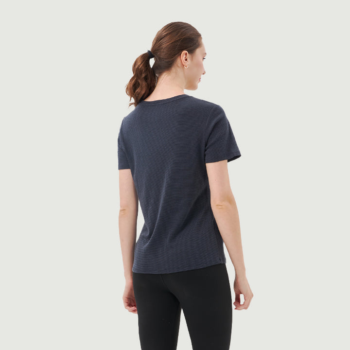 Camiseta de Mujer de Lana Merino 200g con Cuello en V - Venta Final
