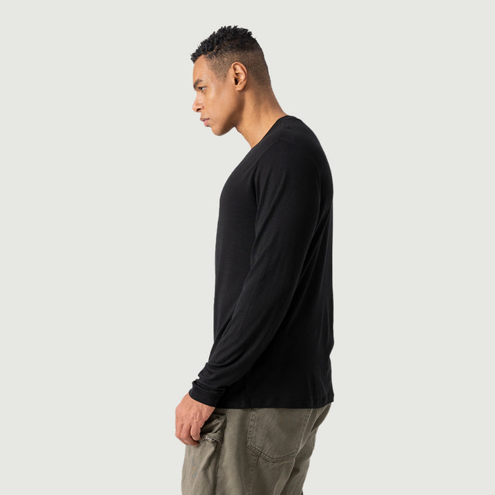 Herren Merino 170g V-Ausschnitt Langarmshirt