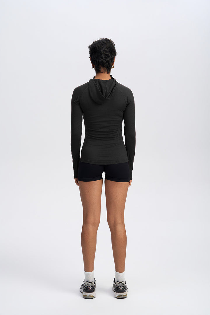 Damen Merino 200g Half-Zip Hoodie