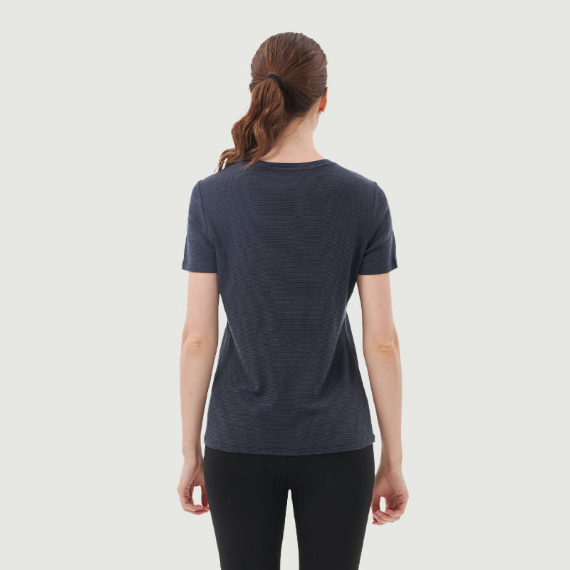 Camiseta de Mujer de Lana Merino 200g con Cuello en V - Venta Final