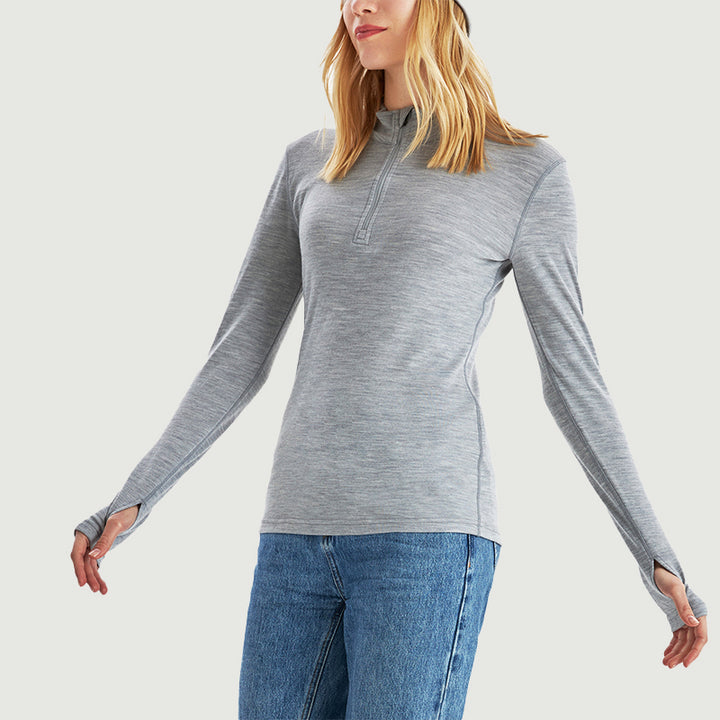 Women’s Merino 250g Long Sleeve Half Zip Thermal Top