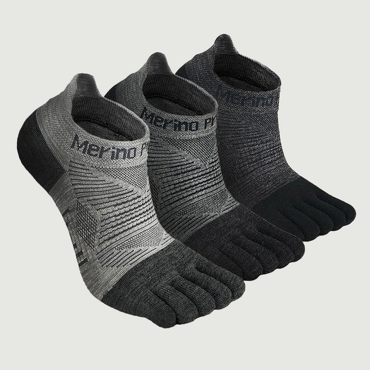 Unisex Merino No‑Show Toe Socks