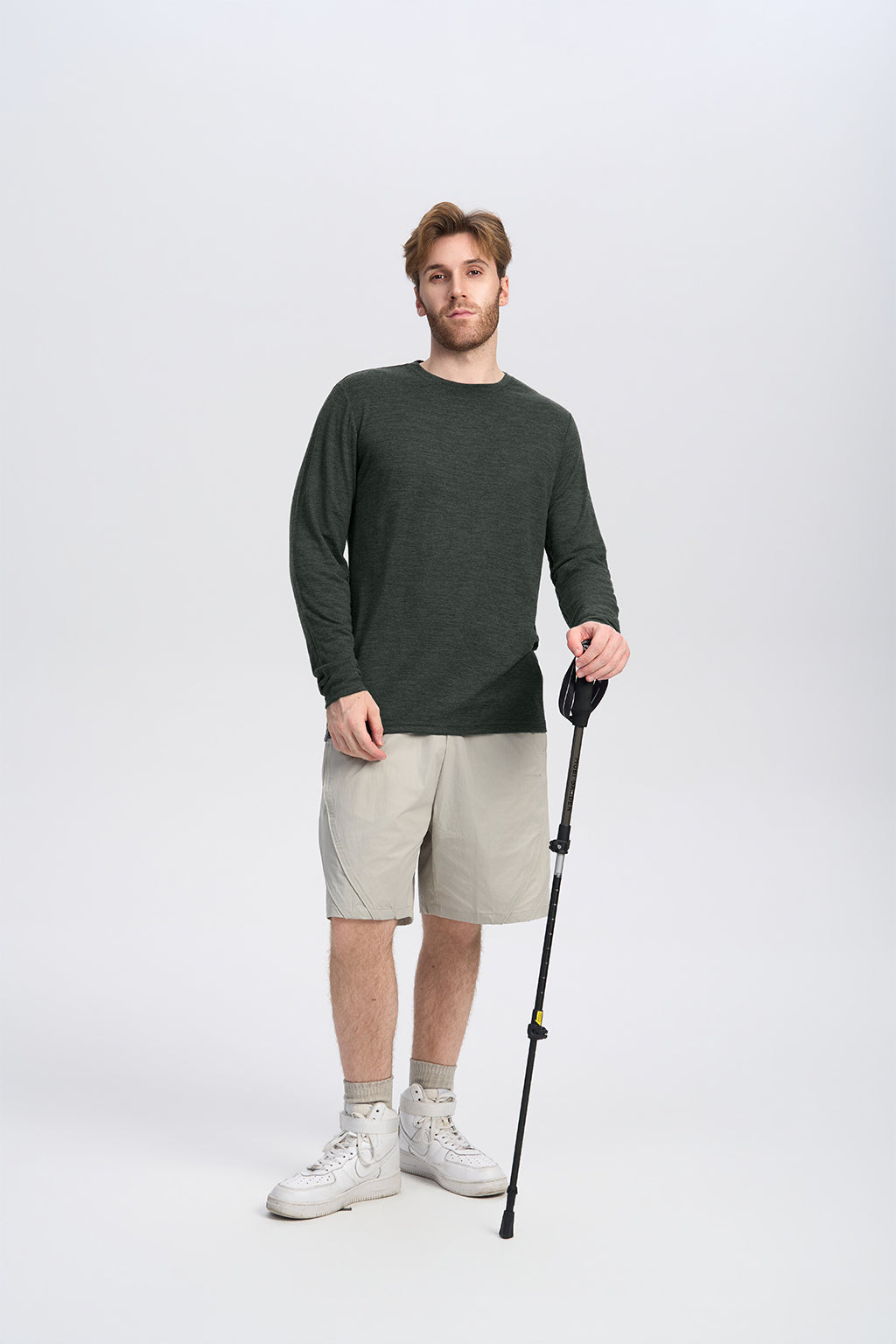 Herren Merino Langarmshirt 170 g – Ganzjahres-Crew